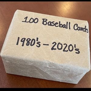 100 Baseball Cards From 5 Decades - 1980s-2020s